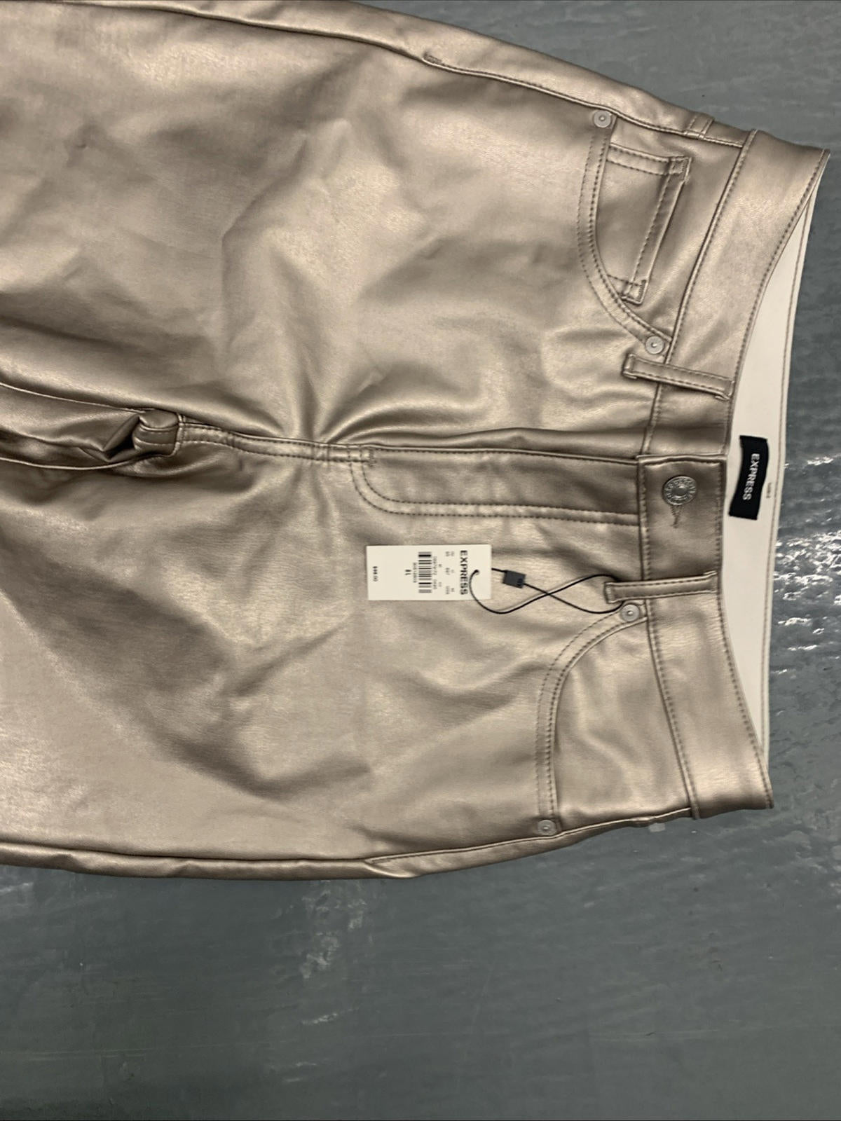 NWT $88 Express Metallic Skinny High Rise Pants Size 8L