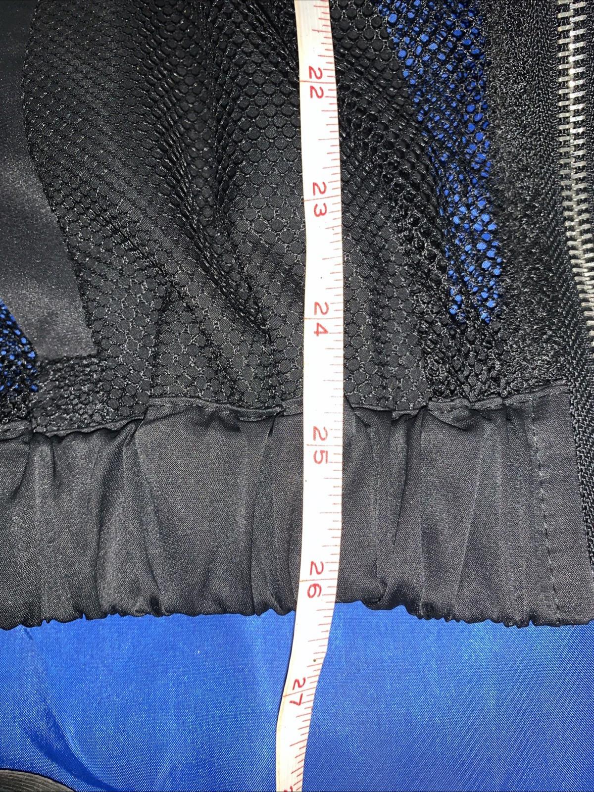 Marigold Shadows Fishnet Open Elbow Windbreaker Jacket Womens Size Medium
