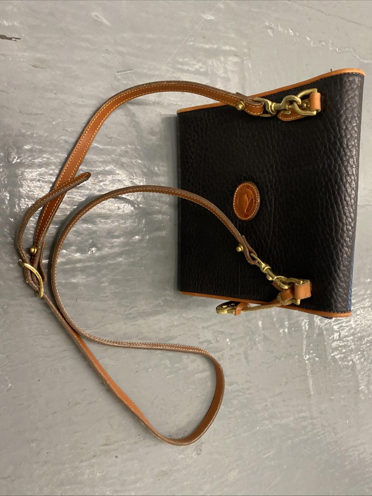Vintage Dooney Bourke Leather Handbag With Strap