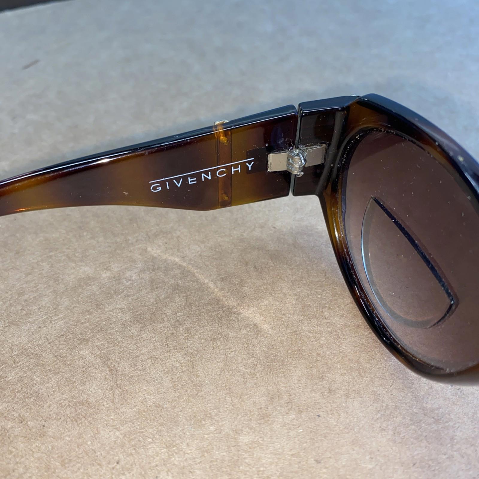 Vintage Givenchy Tortoise Shell Monogram Logo Prescription Sunglasses