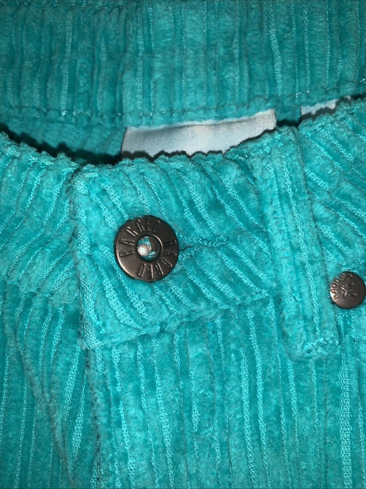 NWOT Ragged Priest Free People Jumbo Corduroy Turquoise Mom Jeans /Pants Size 28