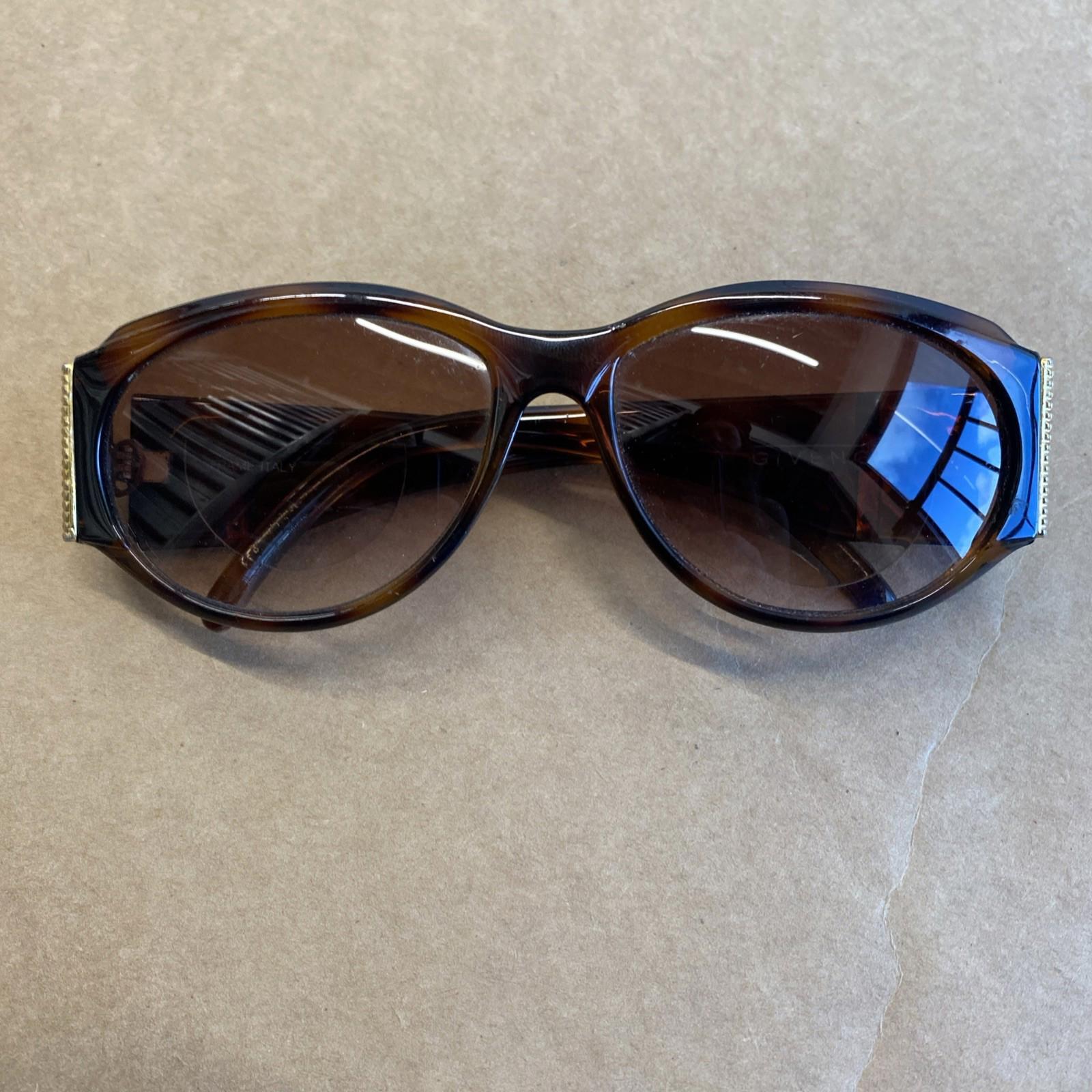 Vintage Givenchy Tortoise Shell Monogram Logo Prescription Sunglasses