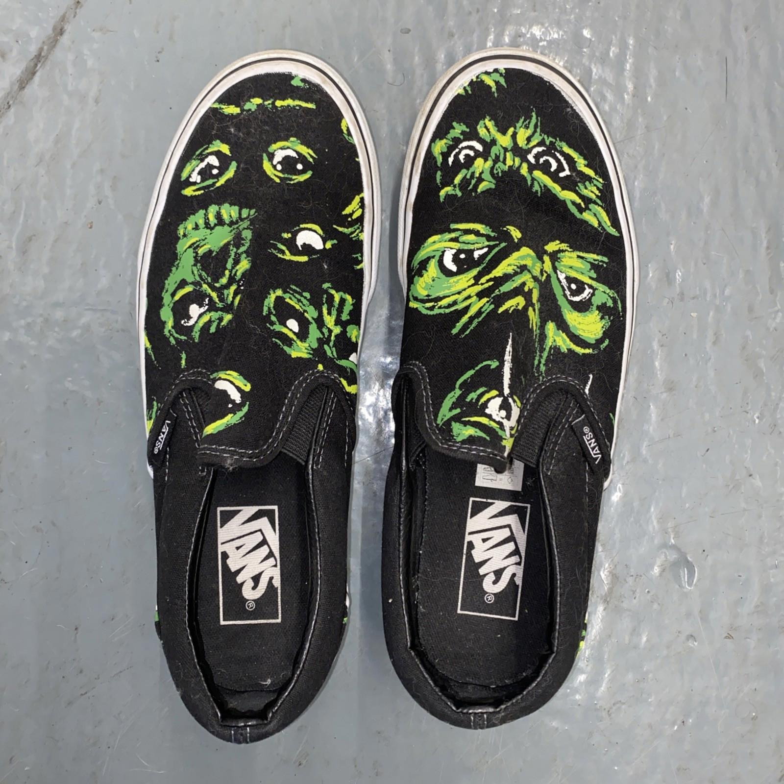 Vans Eyes In The Dark Glow In The Dark Slip On Shoes Mens Size 7 Womens 8.5