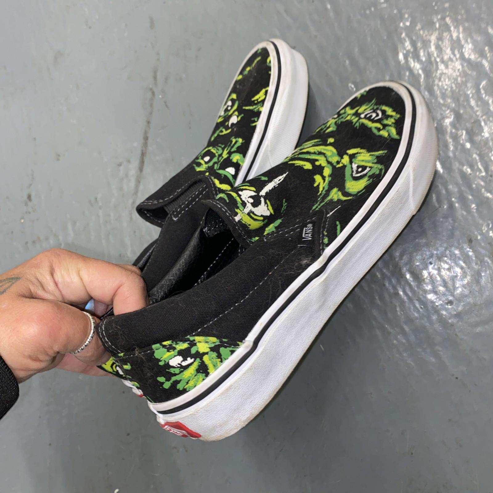 Vans Eyes In The Dark Glow In The Dark Slip On Shoes Mens Size 7 Womens 8.5