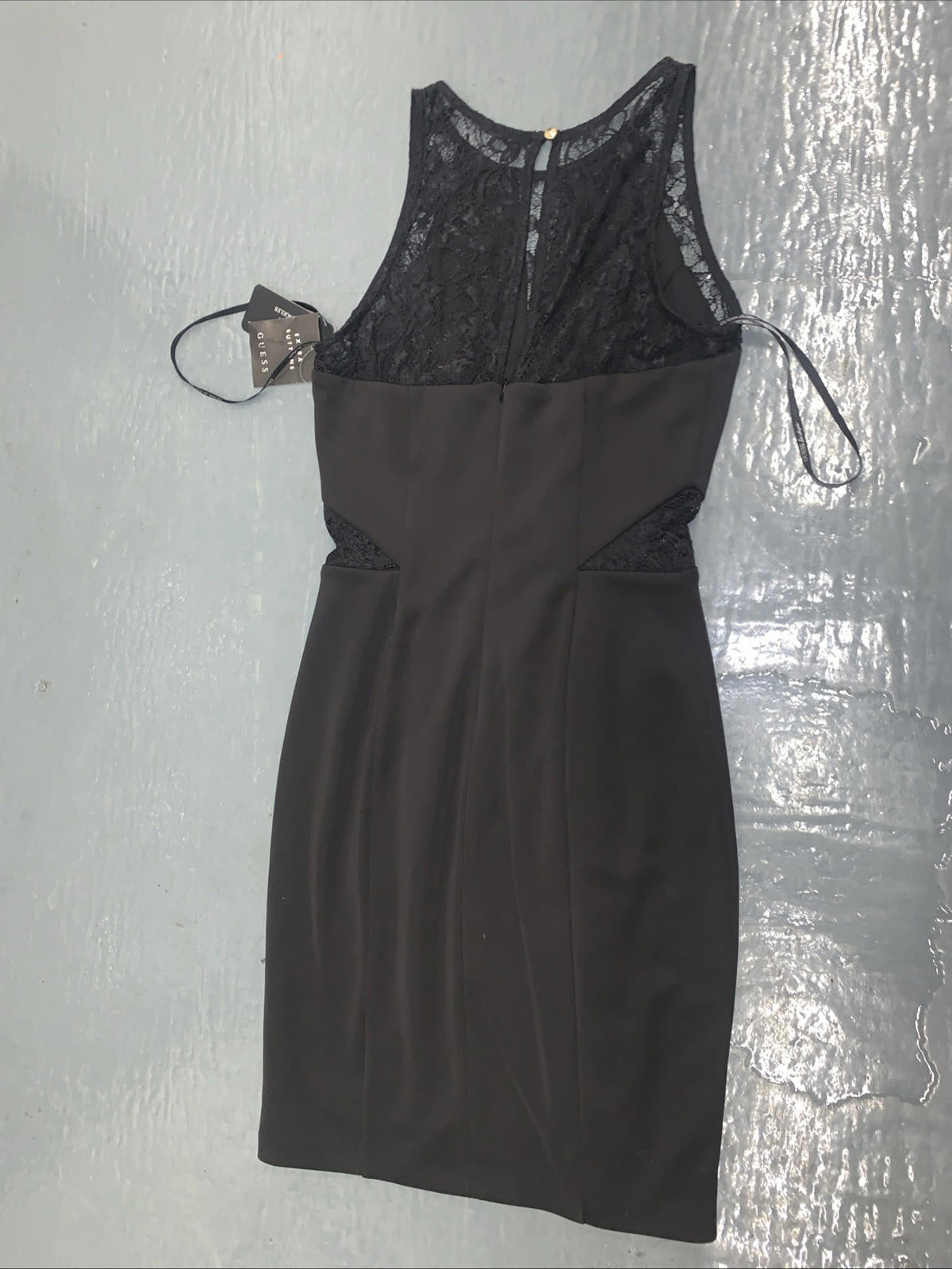 NWT GUESS Los Angeles Black Lace Mini Dress Size 2