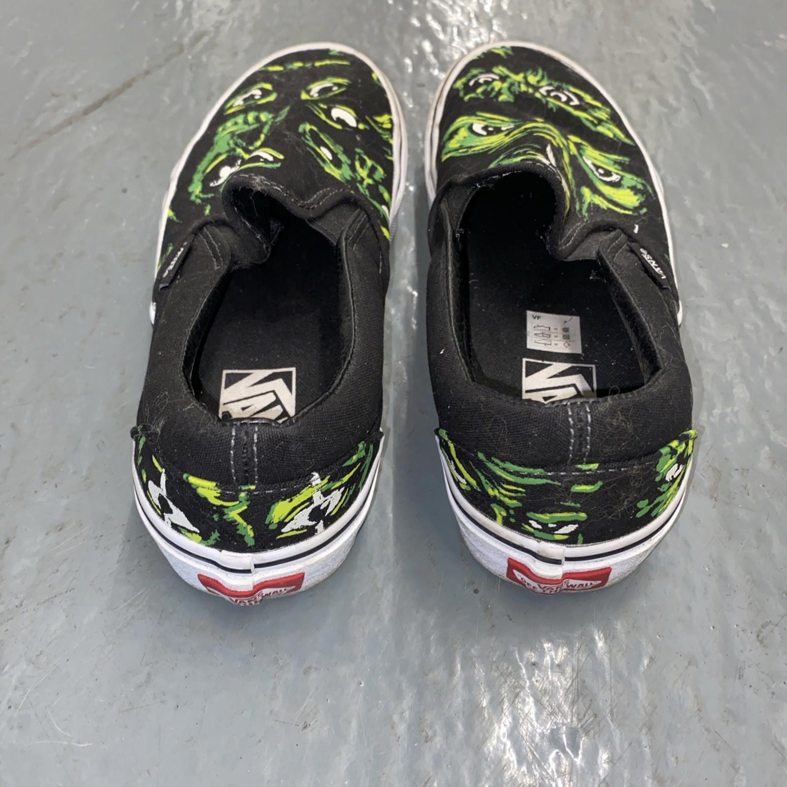 Vans Eyes In The Dark Glow In The Dark Slip On Shoes Mens Size 7 Womens 8.5