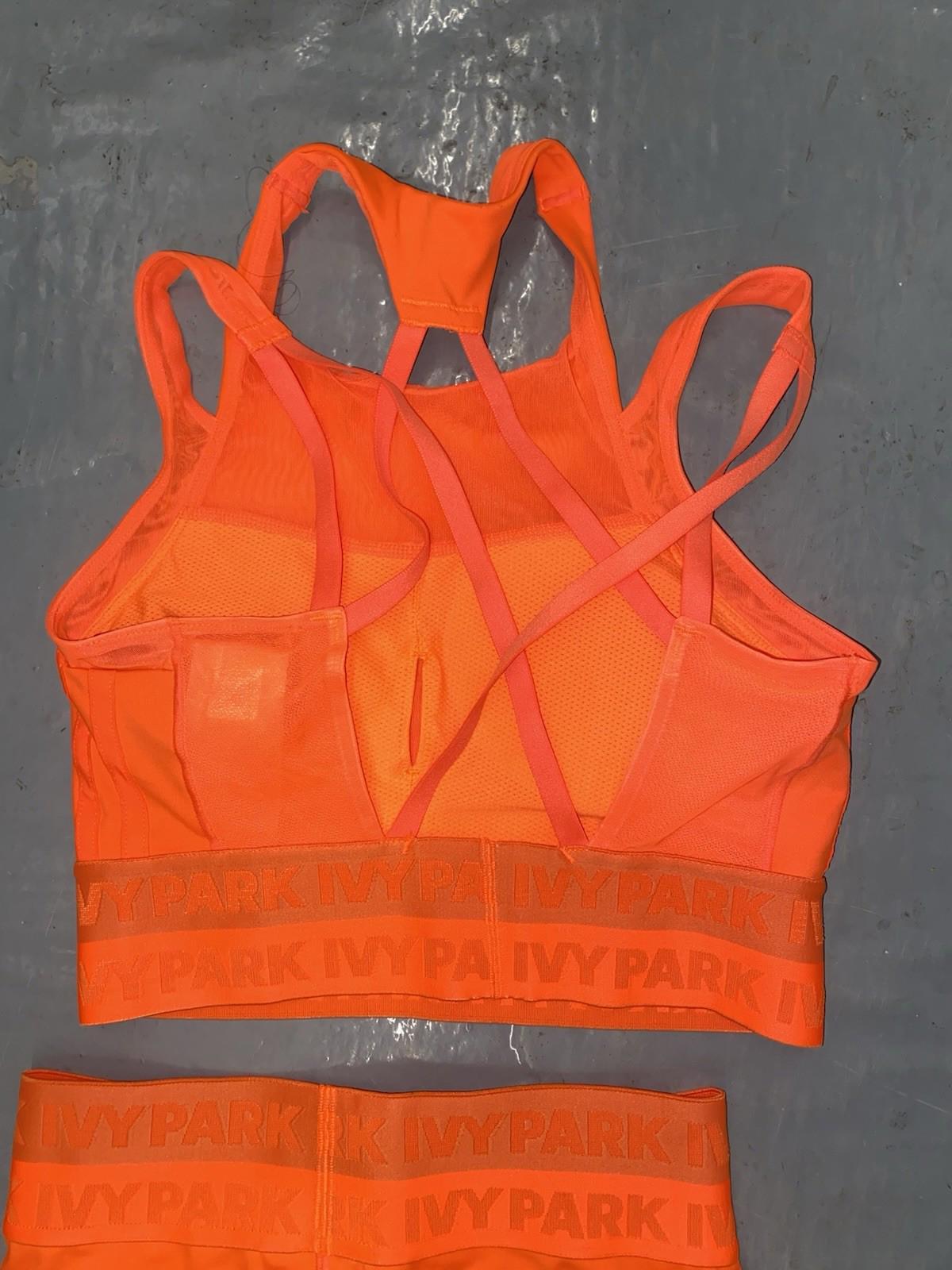 NWOT Adidas x Ivy Park Halter Bra And Shorts SET Solar Orange XS