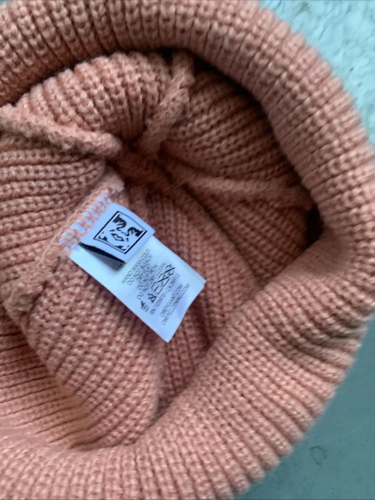 Obey Micro Beanie NWOT Salmon/pink