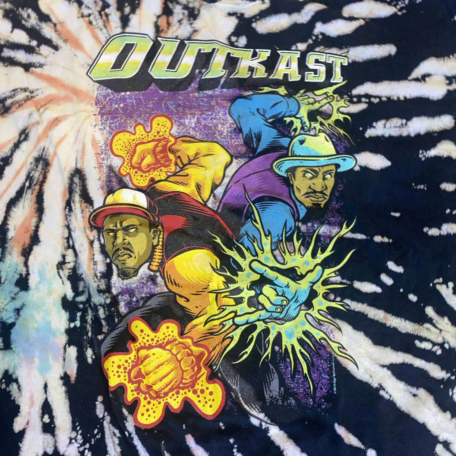 Vintage Y2K OutKast Urban Outfitters Hip Hop Tye Dye T Shirt Size Large Mens