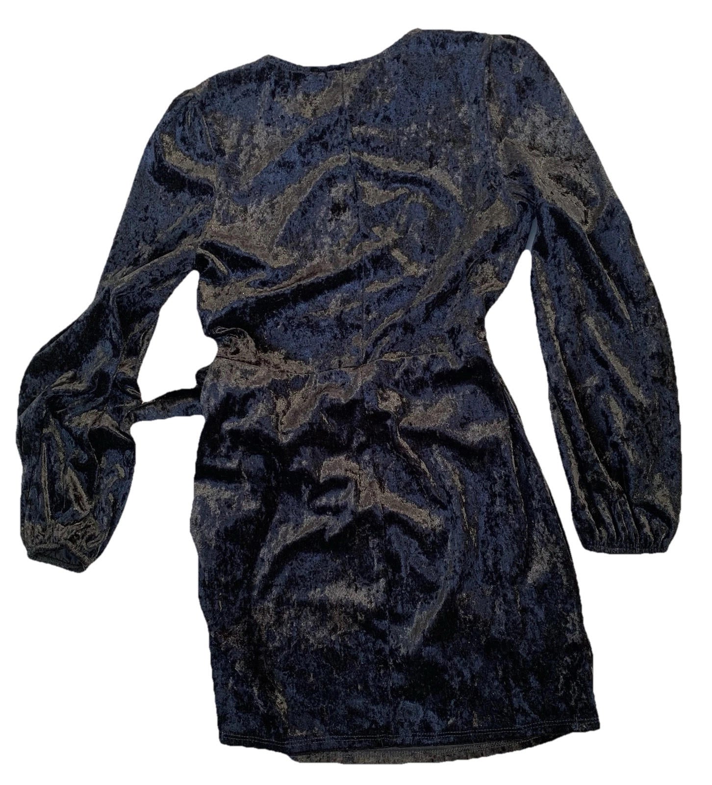 The Vanity Room 60’s Style Black velvet dress with bishop sleeves size medium