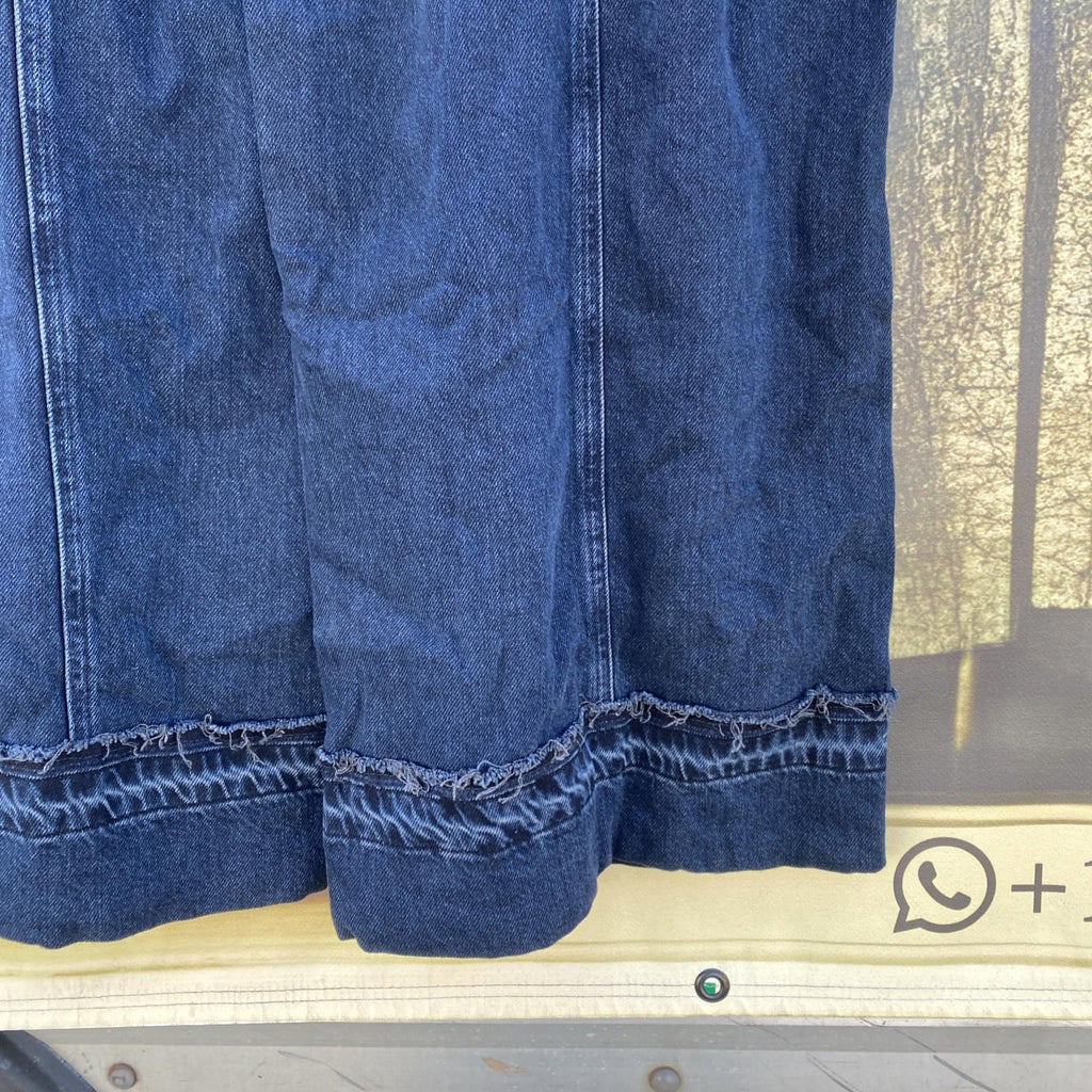 NWT Rag & Bone Women's Elenna Blue Marina High Rise Wide Leg Jeans Pants Size 32