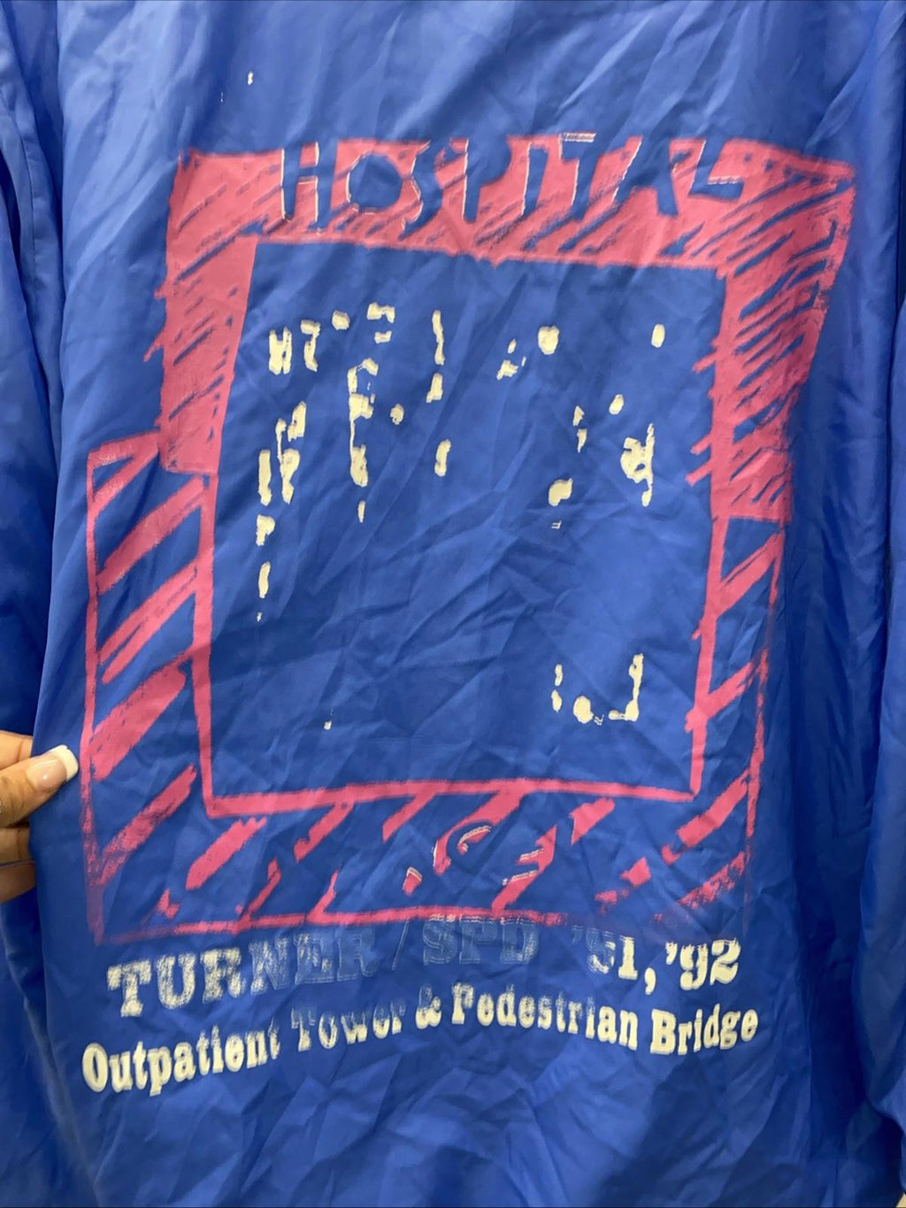 Vintage 1991 Birdie Turner Hospital Outpatient Snap Jacket Side Medium