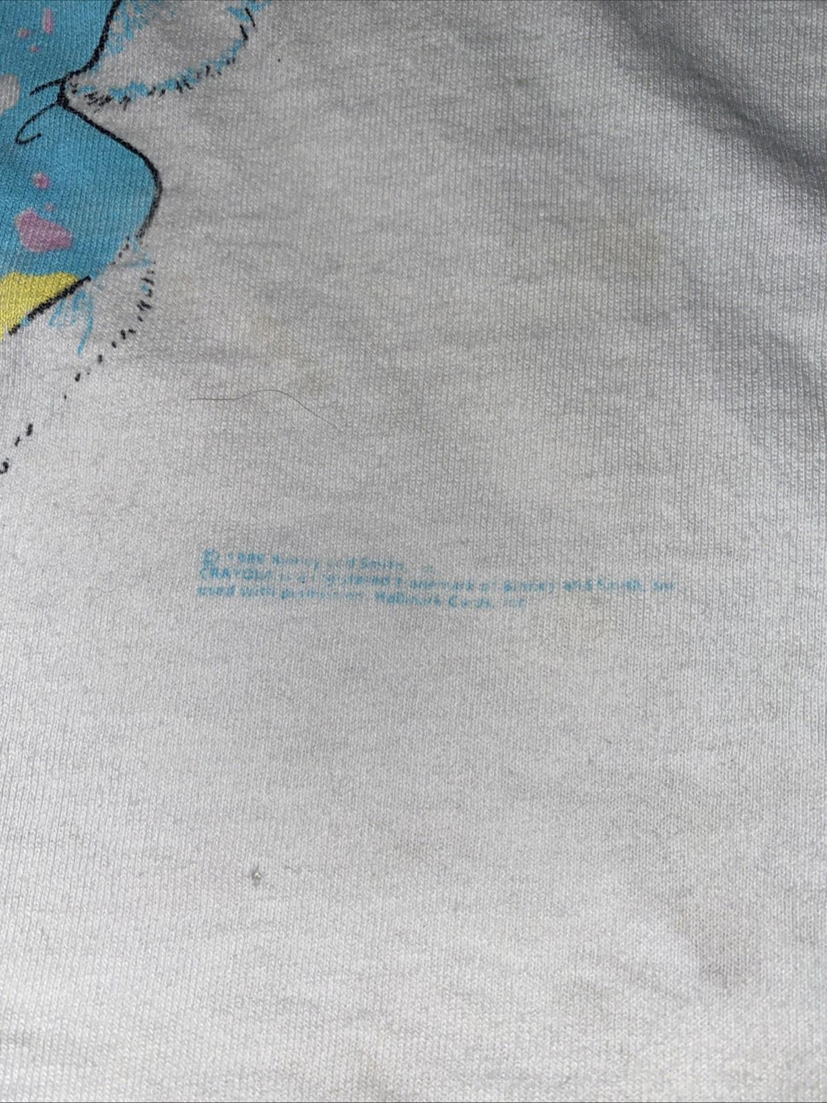 Vintage 1989 Crayola Hallmark Easter Bunny Distressed Cut Up Tank Top T Shirt XL