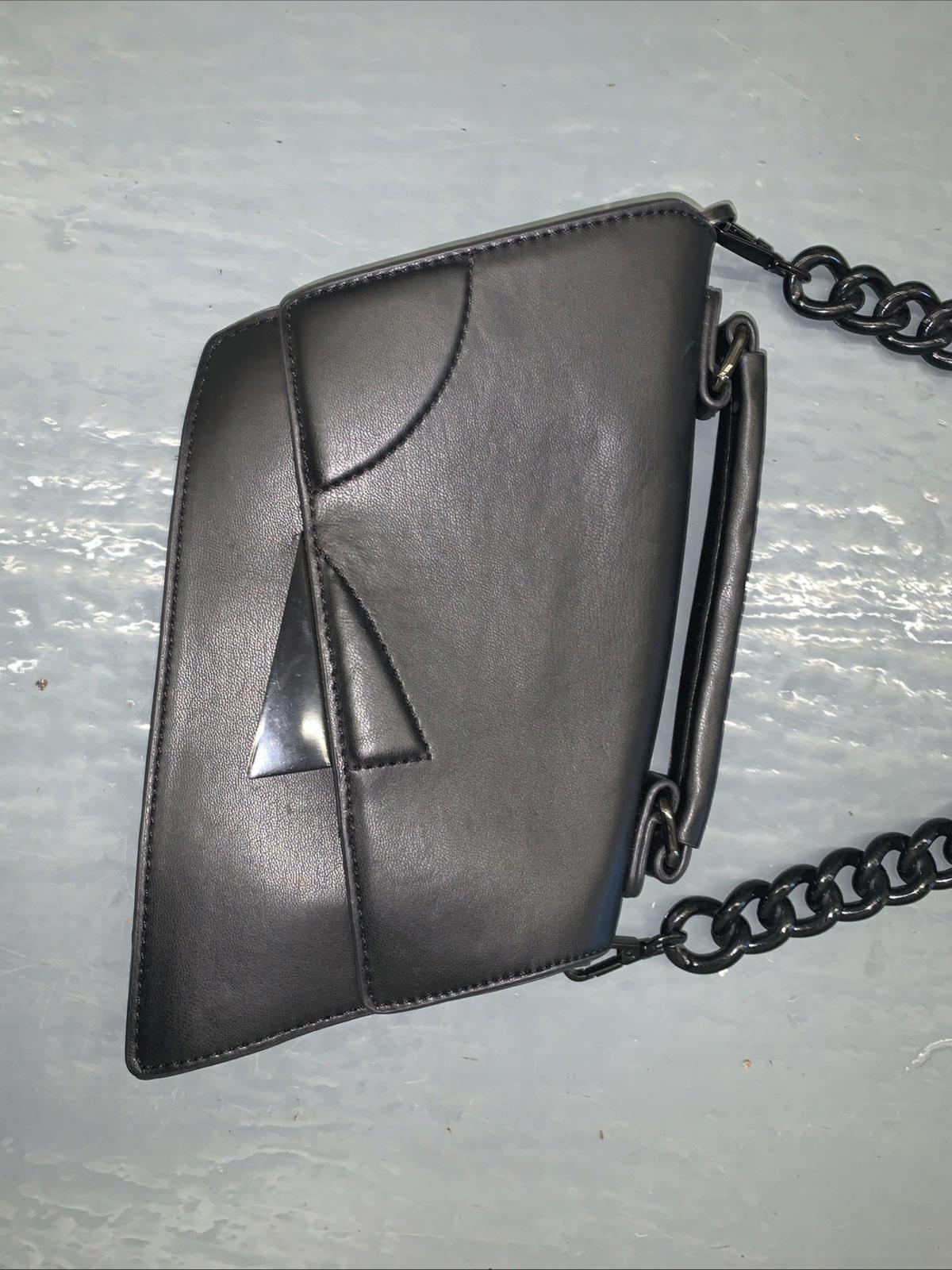 Topshop Cai Faux Leather Shoulder Bag in Black From Nordstrom