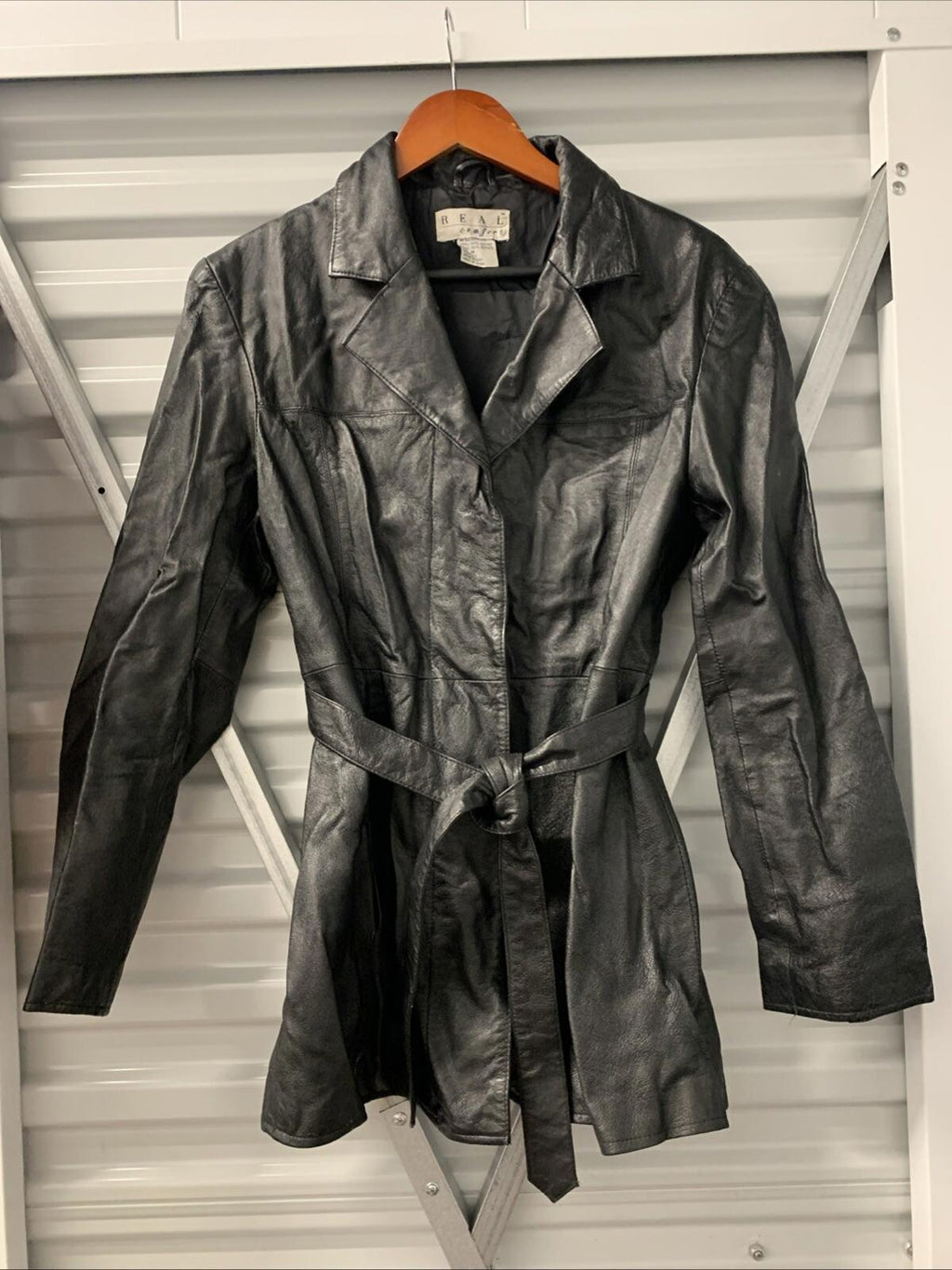 Real Comfort Leather Blazer Style Jacket With Belt