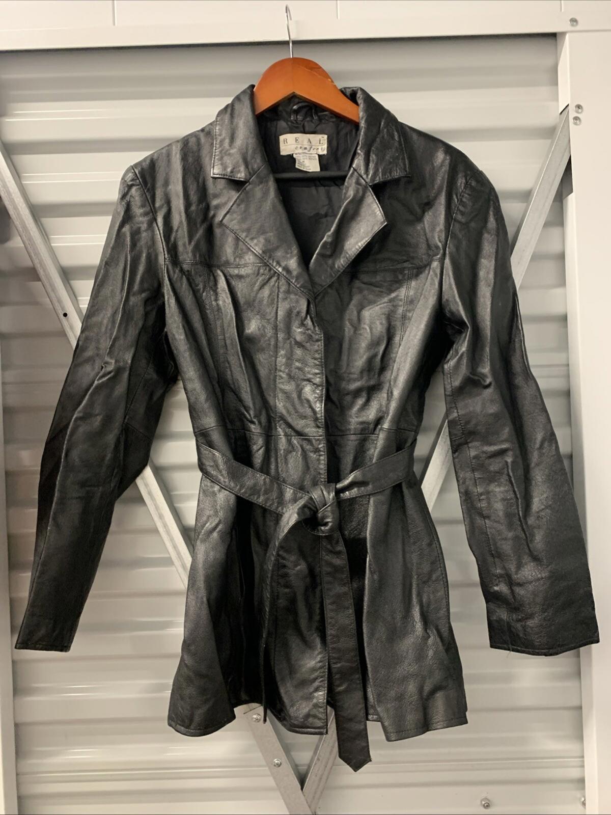 Real Comfort Leather Blazer Style Jacket With Belt