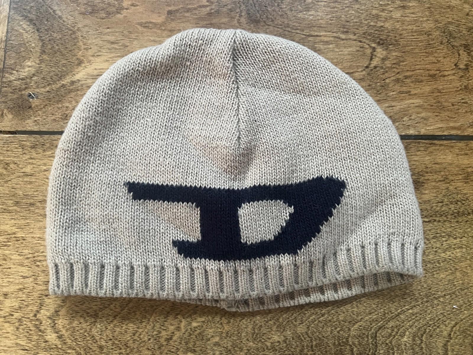 Vintage Diesel Beanie Hat Rare Cream 90s Reversible Unisex Preowned Nice!