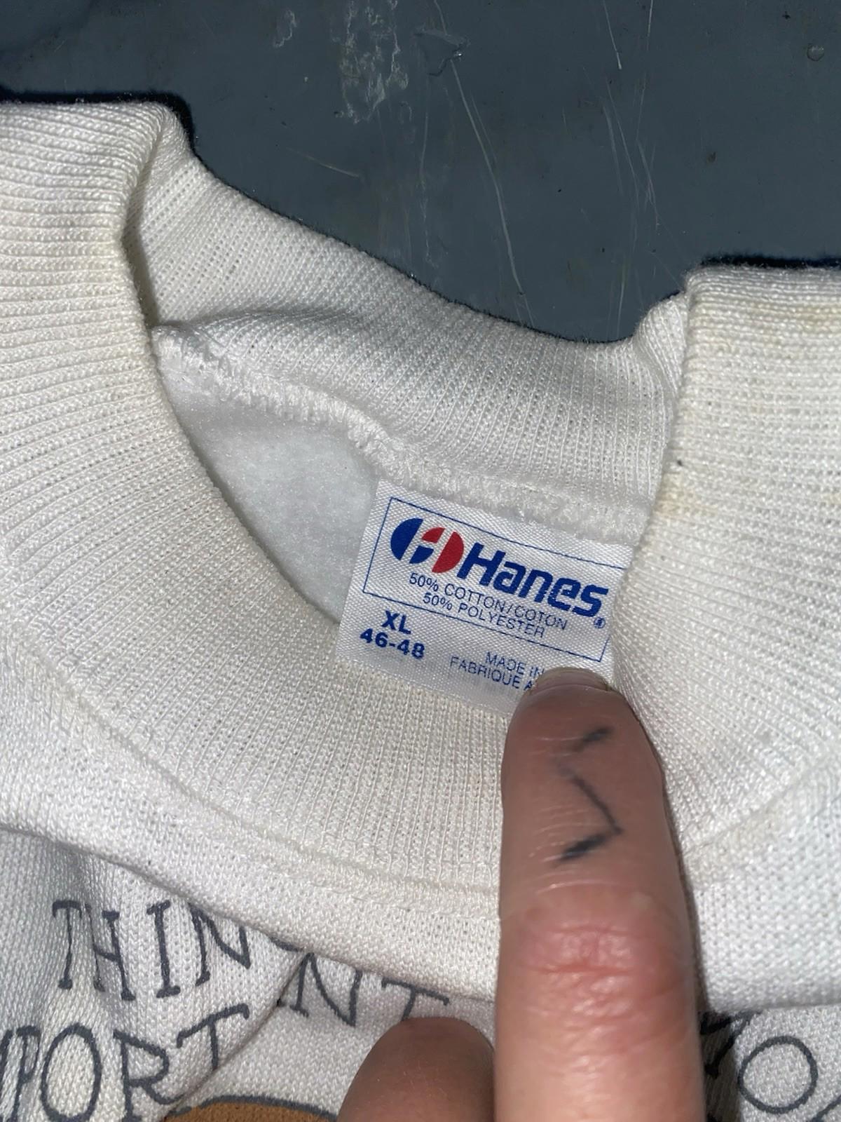 Vintage 1990 Teddy Bear Grandma Hanes Sweatshirt Womens XL