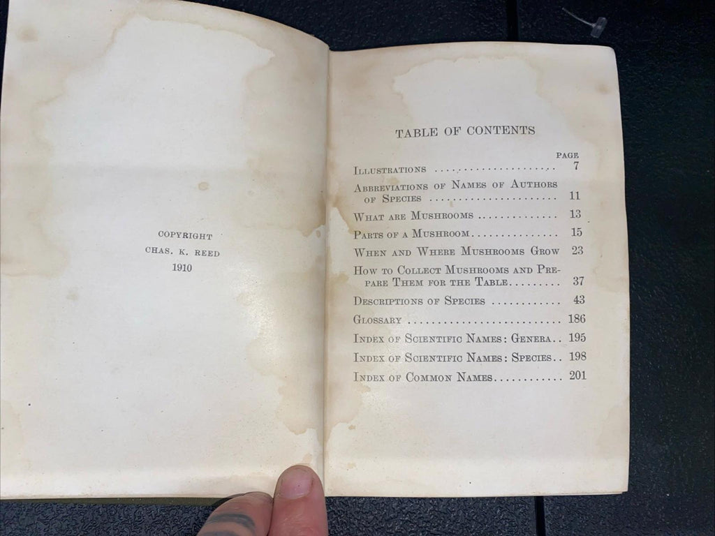Antique Guide To The Mushrooms Hardcover Book By Emma L. Taylor Cole 1910