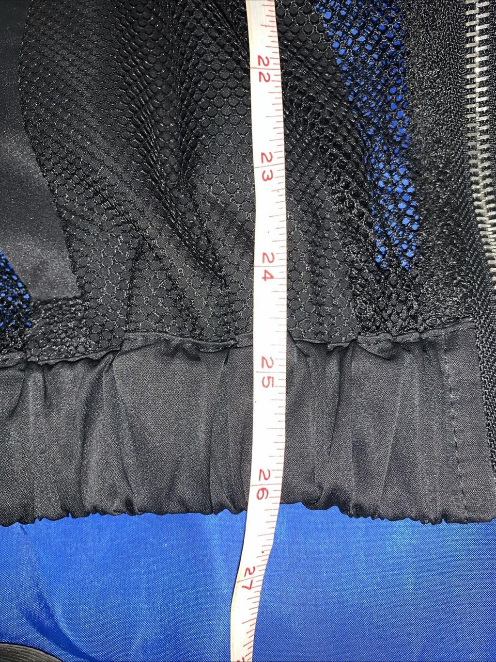 Marigold Shadows Fishnet Open Elbow Windbreaker Jacket Womens Size Medium