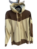 Blizzard World Of Warcraft Embroidered Promo Tan Hoodie Jacket Size Small S