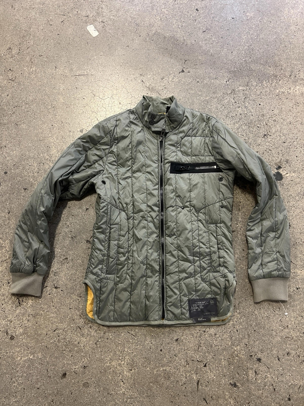 G-Star Raw Admiral Quilted Blazer Jacket Men’s Extra Small (XS) Green Coat