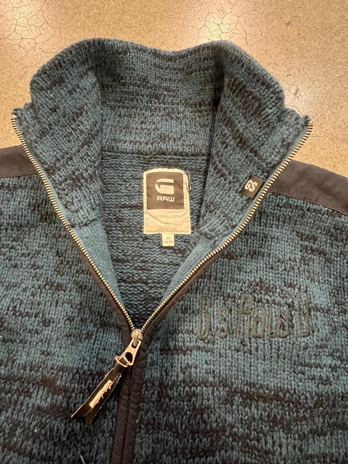 G-STAR RAW KNIT CARDIGAN MEN Size XL blue