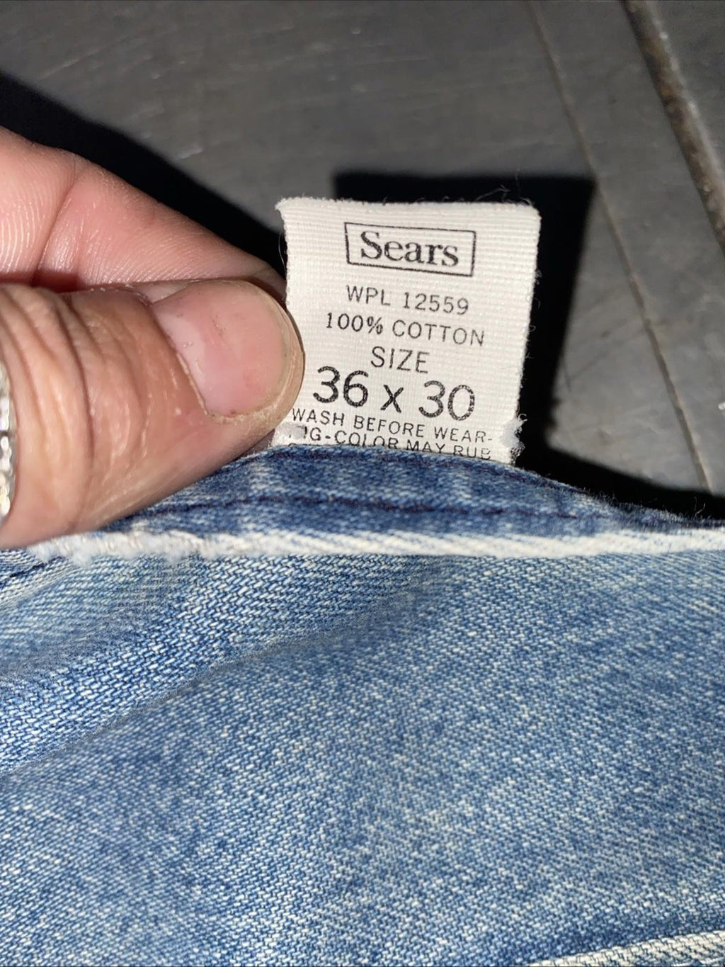 Vintage 1960s Sears Tradewear Denim Overalls Faded Distressed 36 x 30