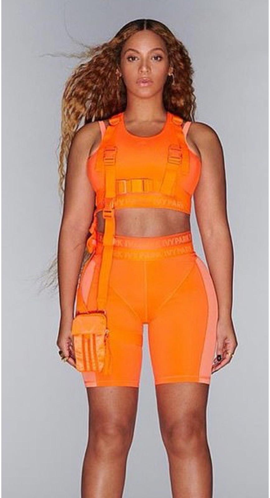 NWOT Adidas x Ivy Park Halter Bra And Shorts SET Solar Orange XS