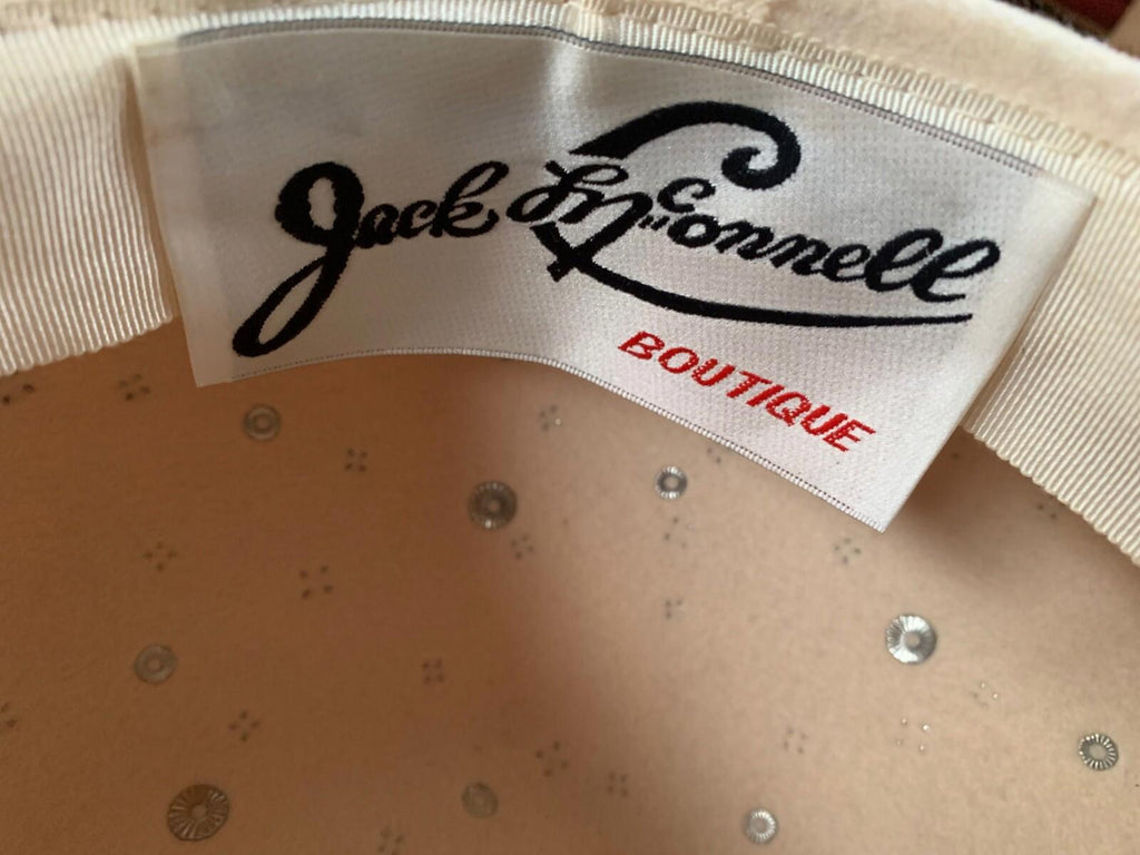 GORGEOUS RARE 1950’s Vintage Jack McConnell  w Jewels & beads Wool Hat