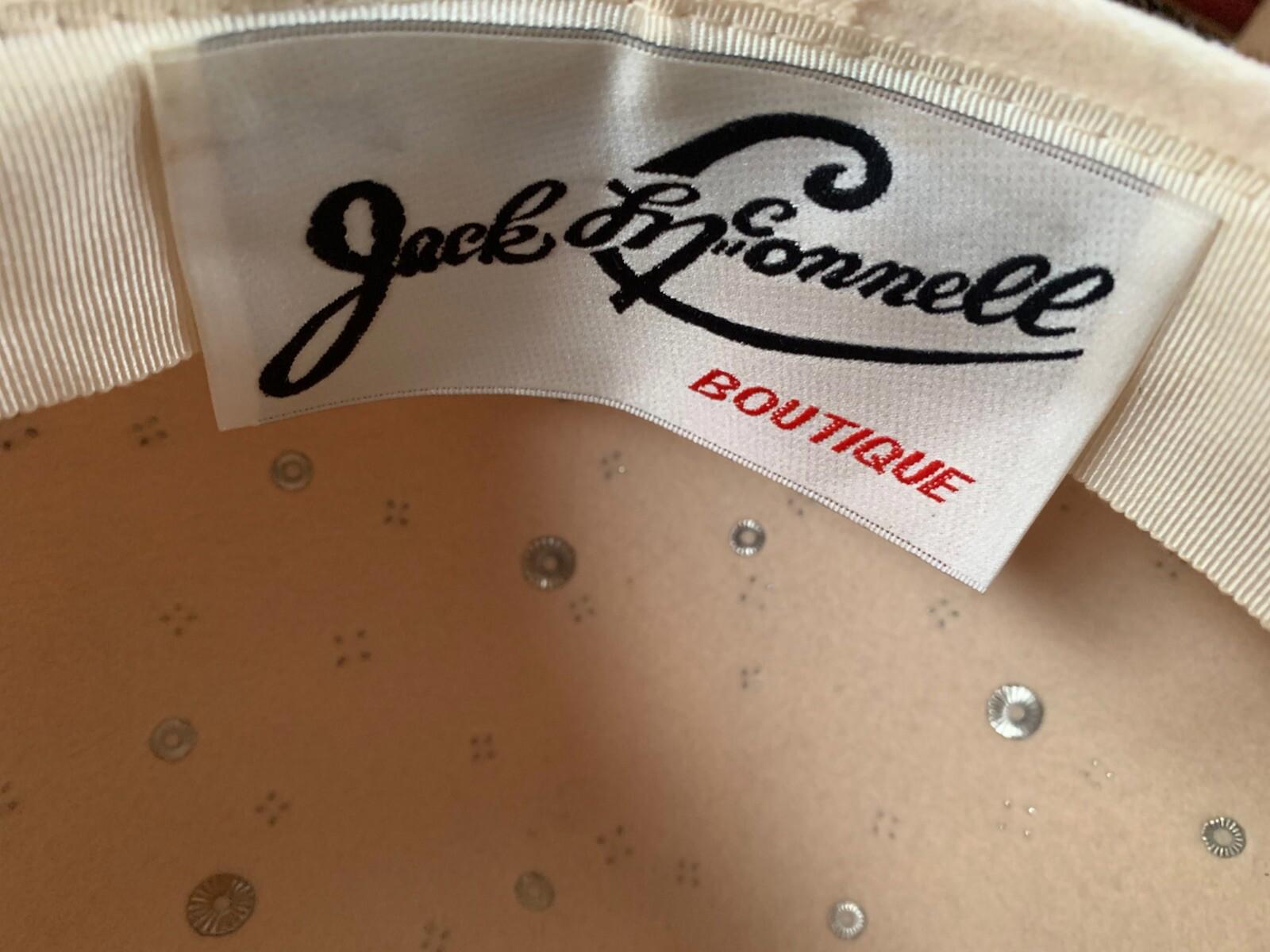 GORGEOUS RARE 1950’s Vintage Jack McConnell  w Jewels & beads Wool Hat