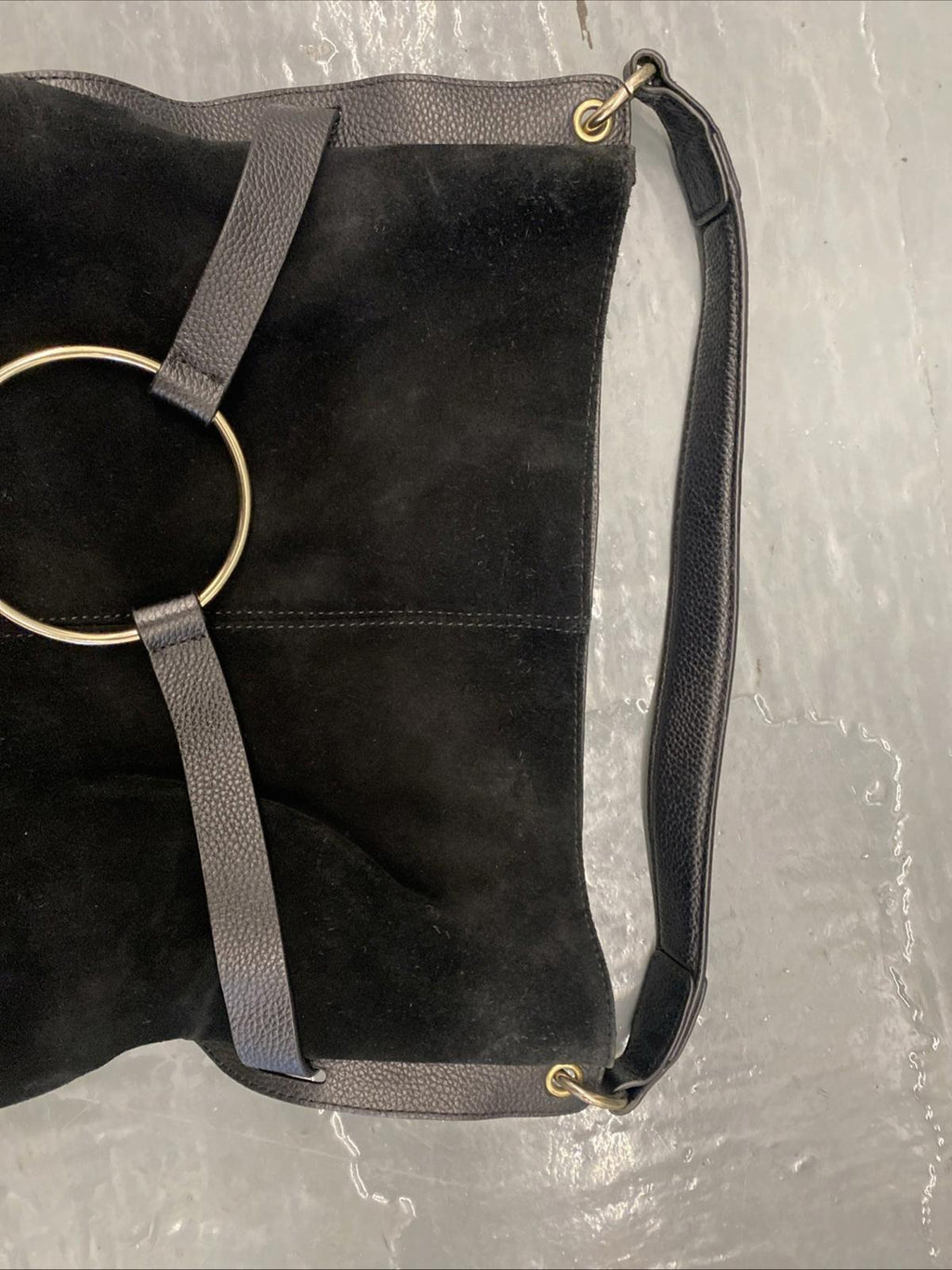 Melrose and Market Leather Shoulder Bag Purse Black
