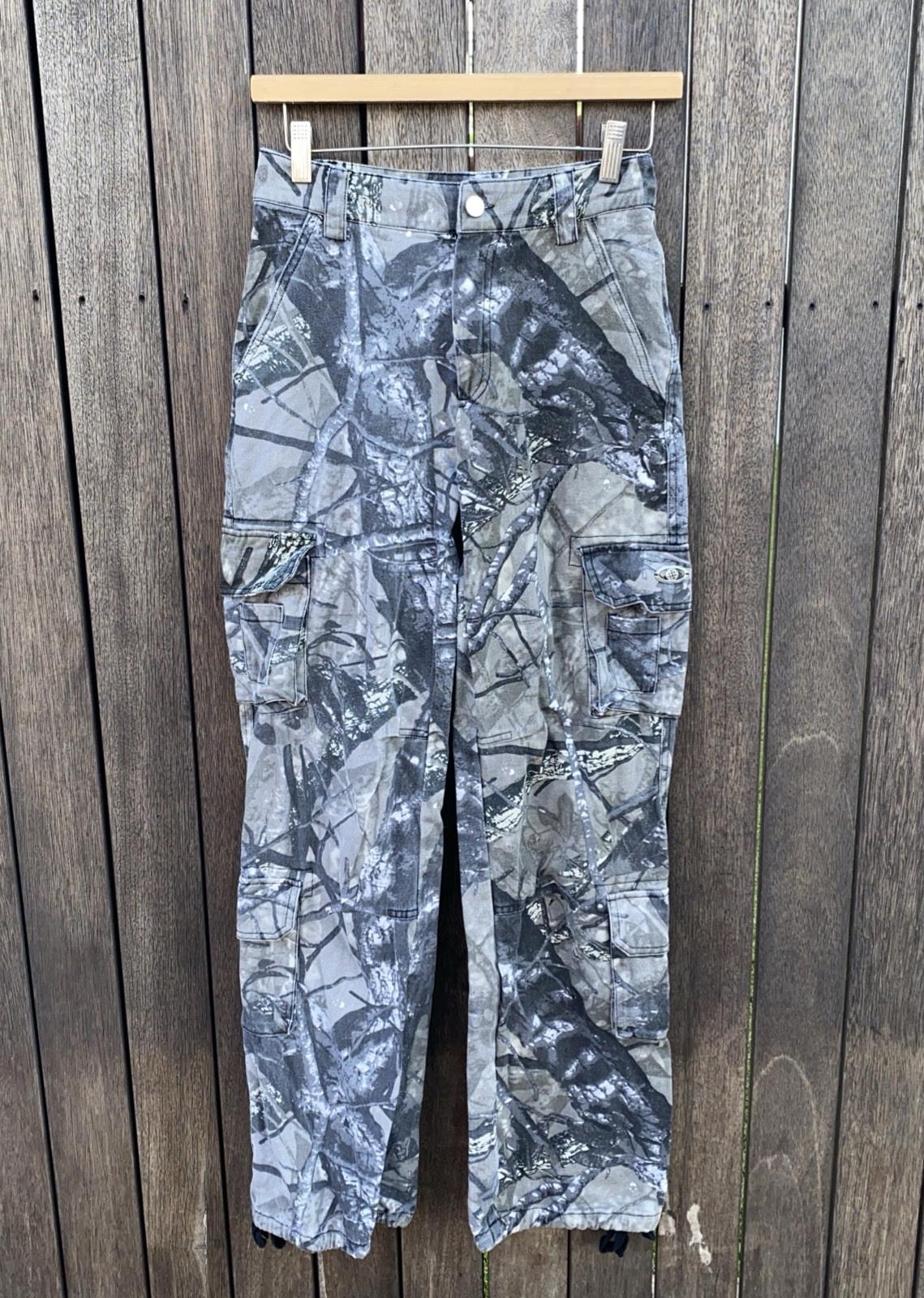 Luxe To Kill Faded Camoflauge Hunting Camo Cargo Pants Streetwear Womens US 0