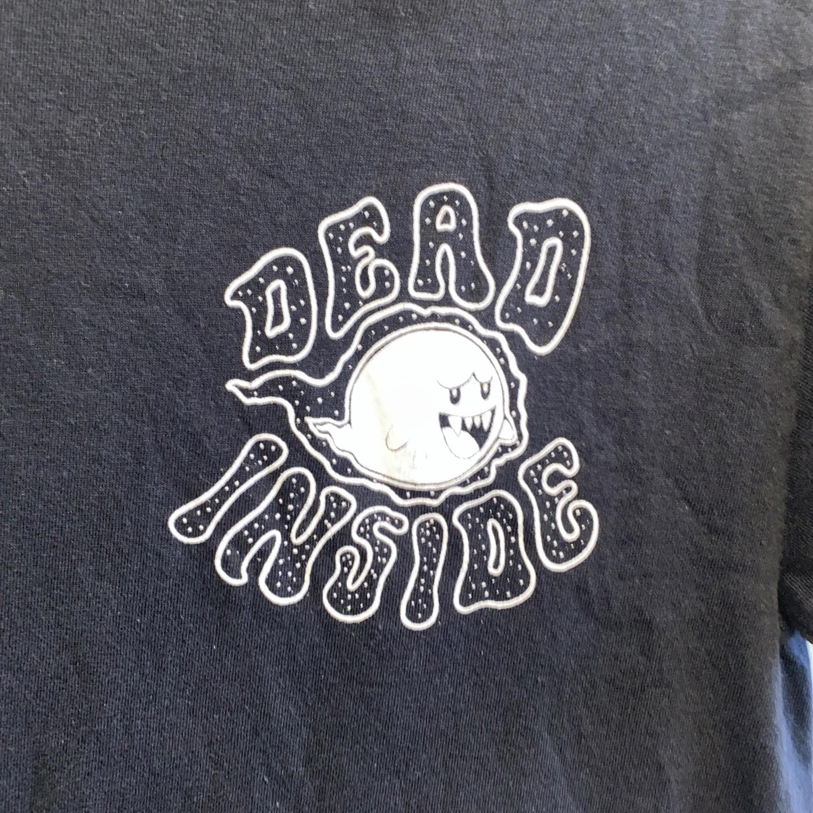 DEAD INSIDE Ghost Distressed A$$hole*s Live Forever Black T Shirt Mens Small