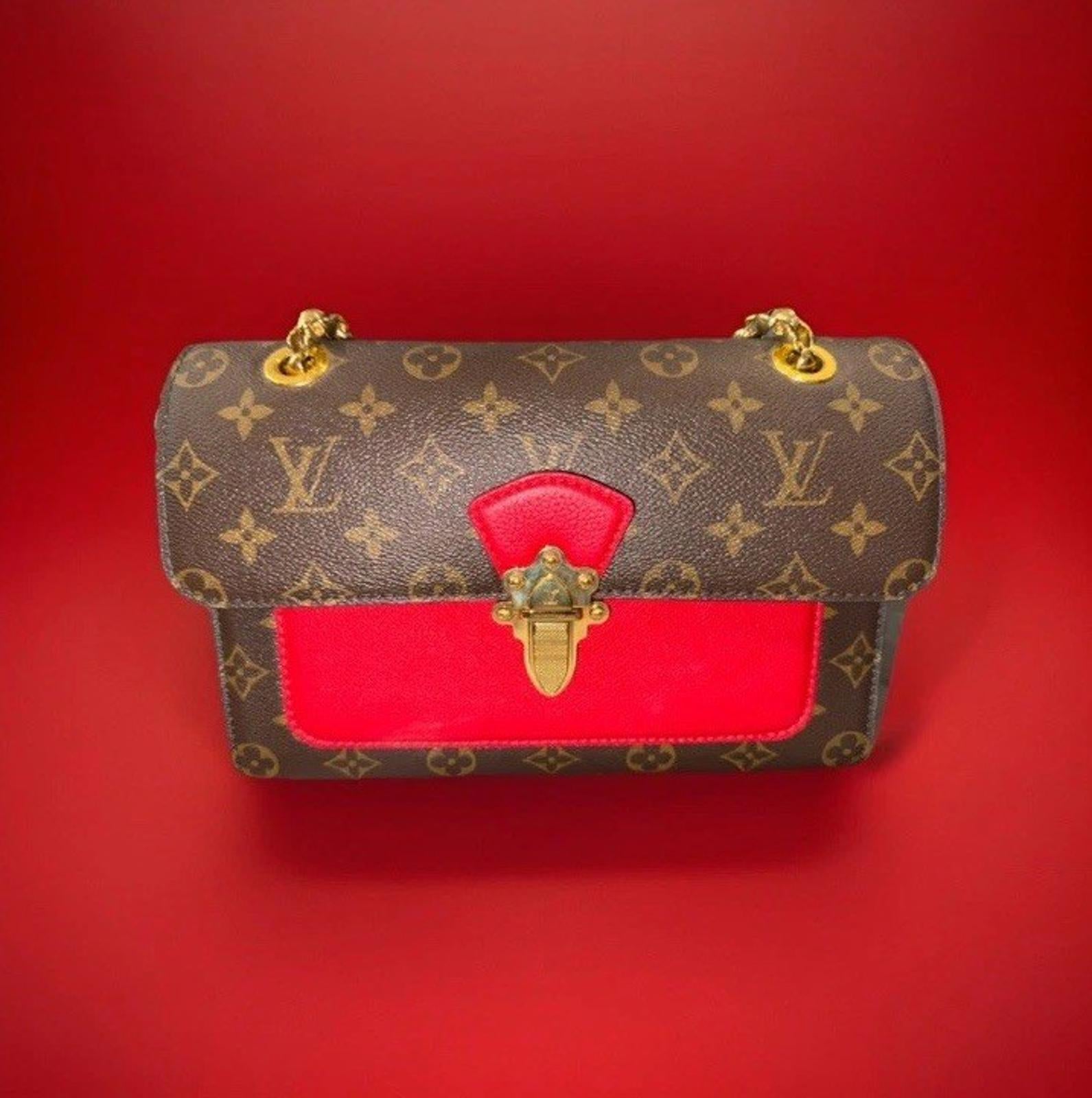 Louis Vuitton Monogram Victoire Bijou Adjustable Strap Leather Hand Bag Purse