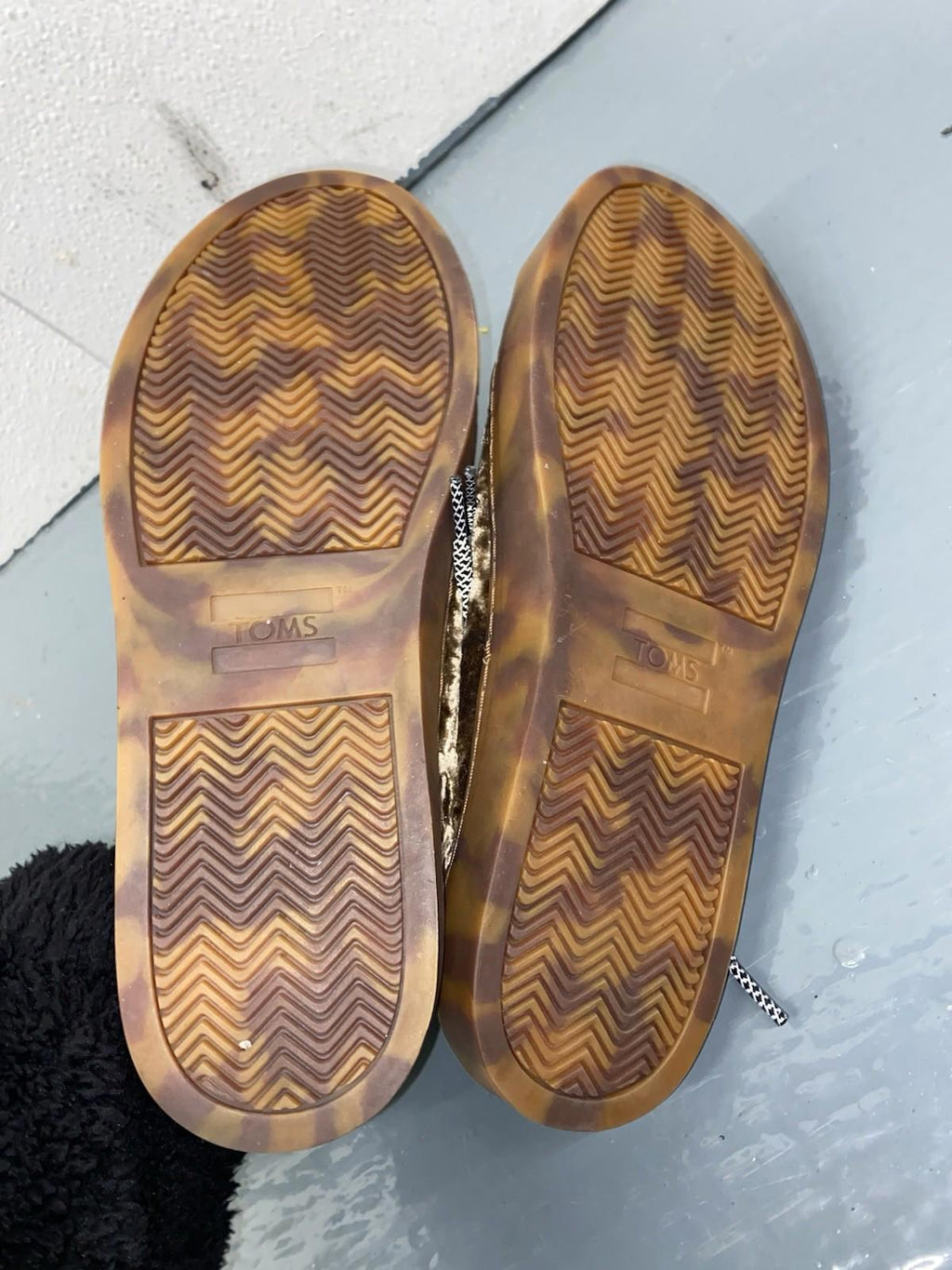 NWOB One Of A Kind TOMS SHOES crushed Velvet Sneakers Rubber Gum Sole Mens 9