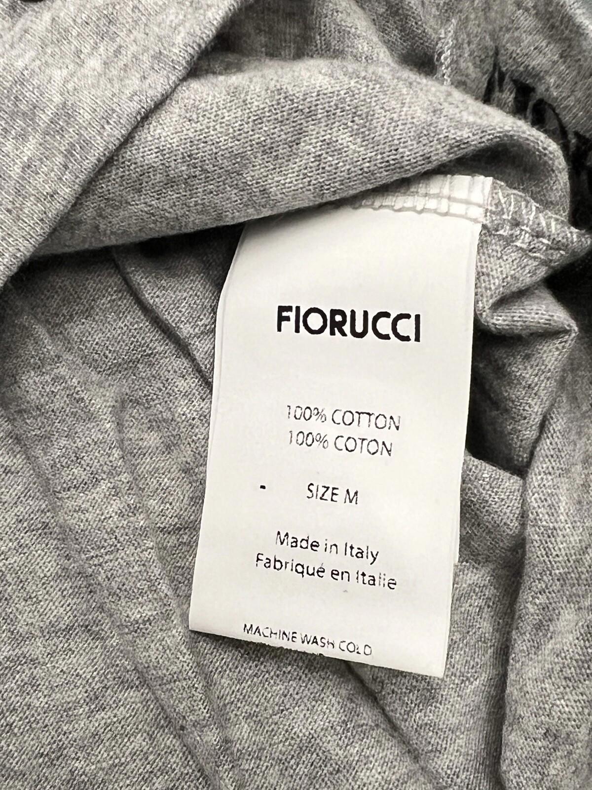 FIORUCCI all over logo Grey Black short sleeve T- Shirt size Medium
