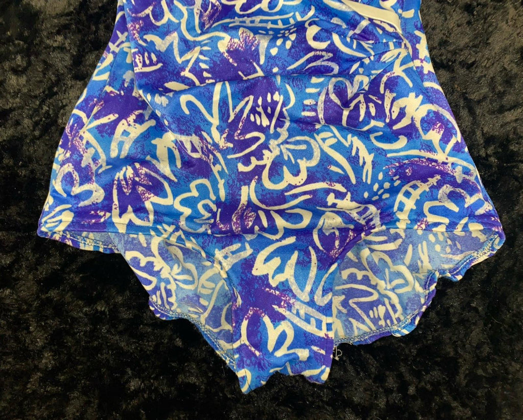 Vintage Maxine Of Hollywood Vibrant Abstract One Piece Bathing Swim Suit S/M