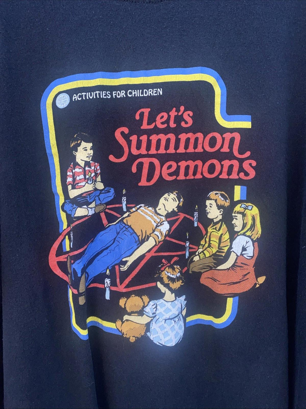 Steven Rhodes Black Longsleeve “let’s Summon Demons” Men’s Shirt Size XL