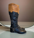 Gorgeous Sam Edelman Park Harnes Boots black Leather Knee High US 6 EUR 36 WOW !
