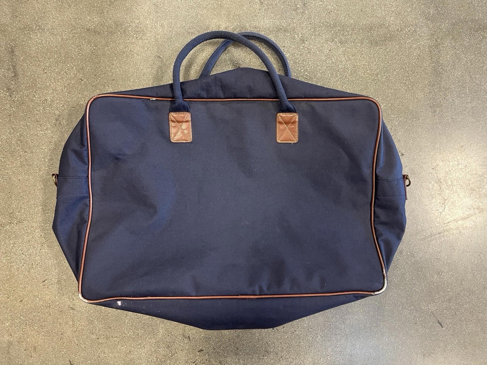 Polo  Ralph Lauren Green Blue Duffle Travel Bag Canvas Weekender Big Pony