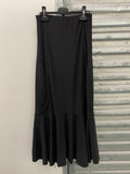 Long Black Maxi Skirt With Glitter Accents And Flared Hem Size M Stretch