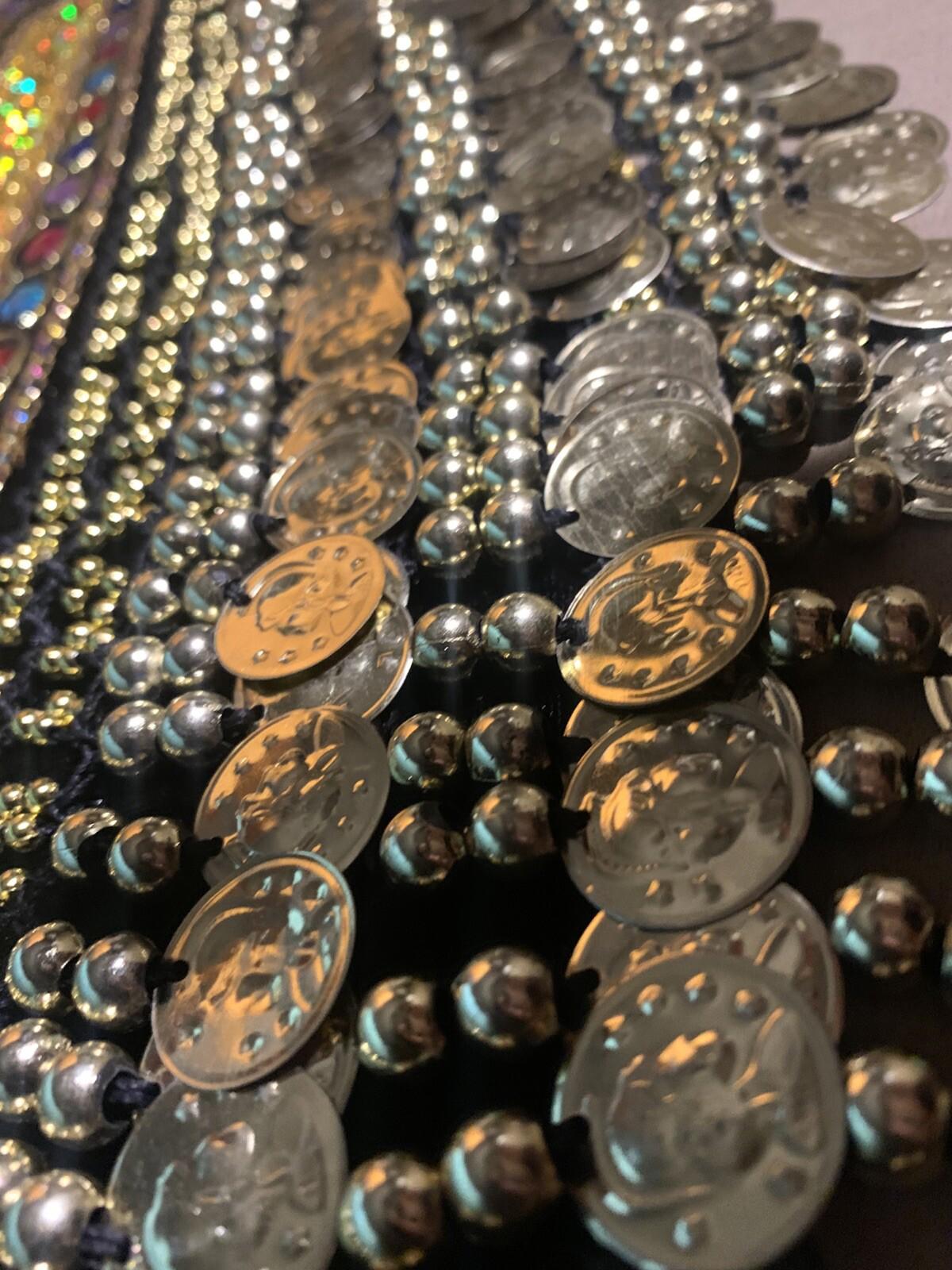 Stunning Egyptian Style Bellydancing coin belt hip scarf