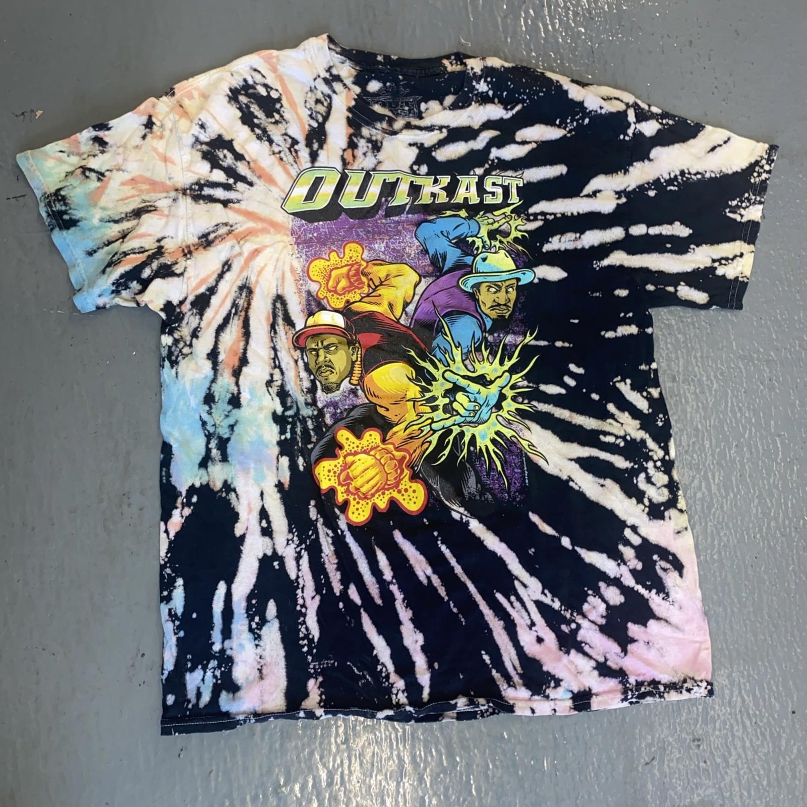 Vintage Y2K OutKast Urban Outfitters Hip Hop Tye Dye T Shirt Size Large Mens