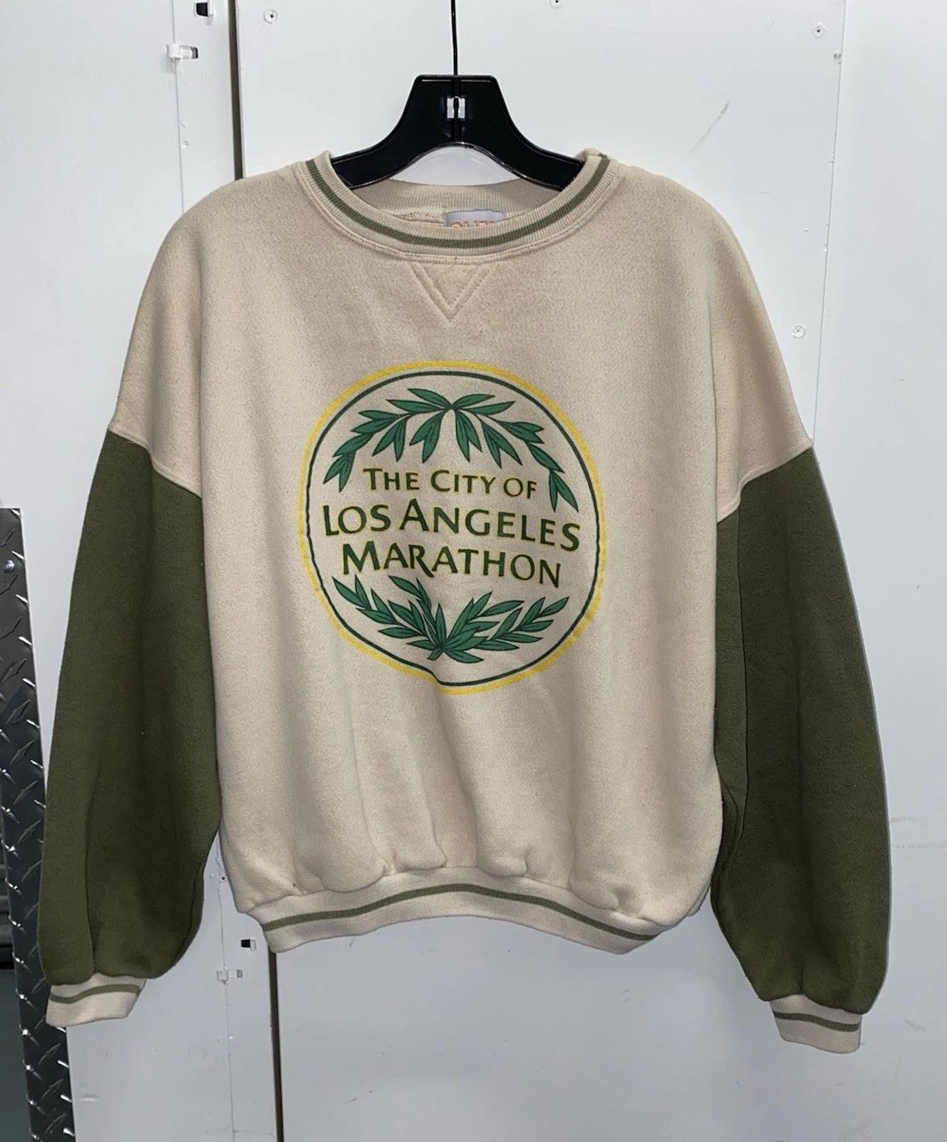 Vintage 90’s The City Of Los Angeles Marathon Colorblock Sweatshirt Size M