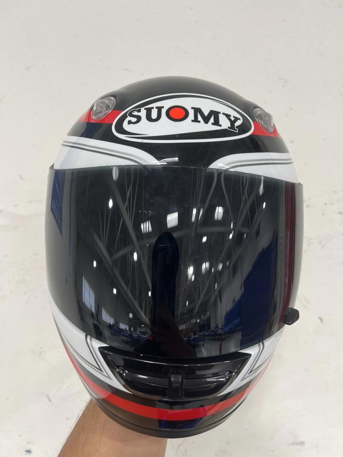 Suomy royal Rosso motorcycle helmet w black visor size extra small