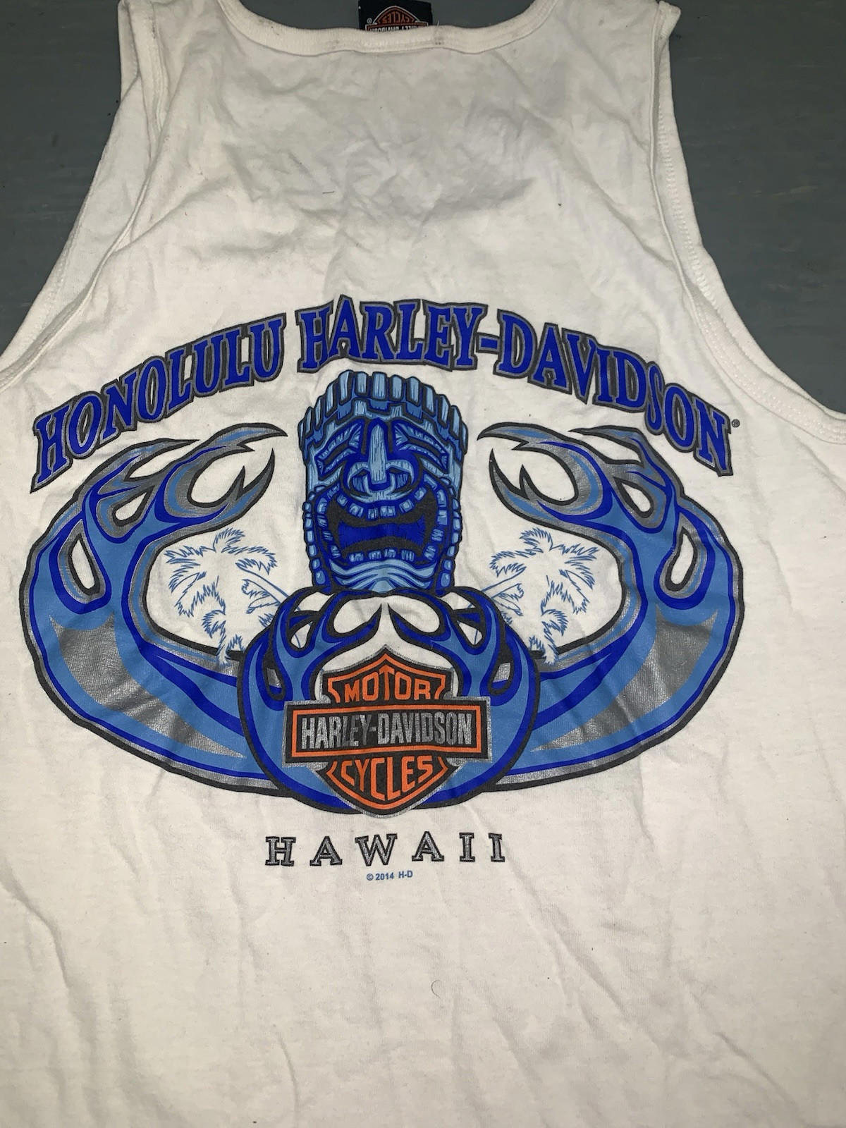 2014 Harley Davidson Honolulu Hawaii Tank Top Size M VTG
