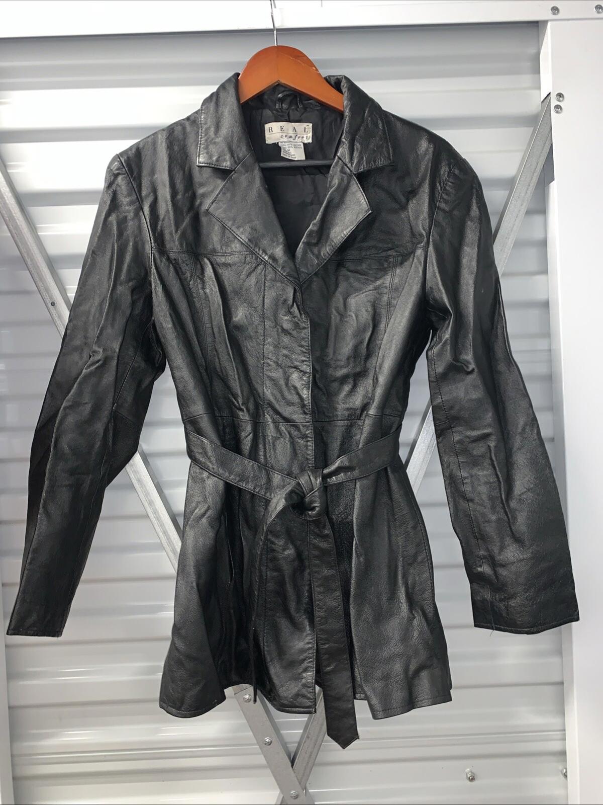 Real Comfort Leather Blazer Style Jacket With Belt