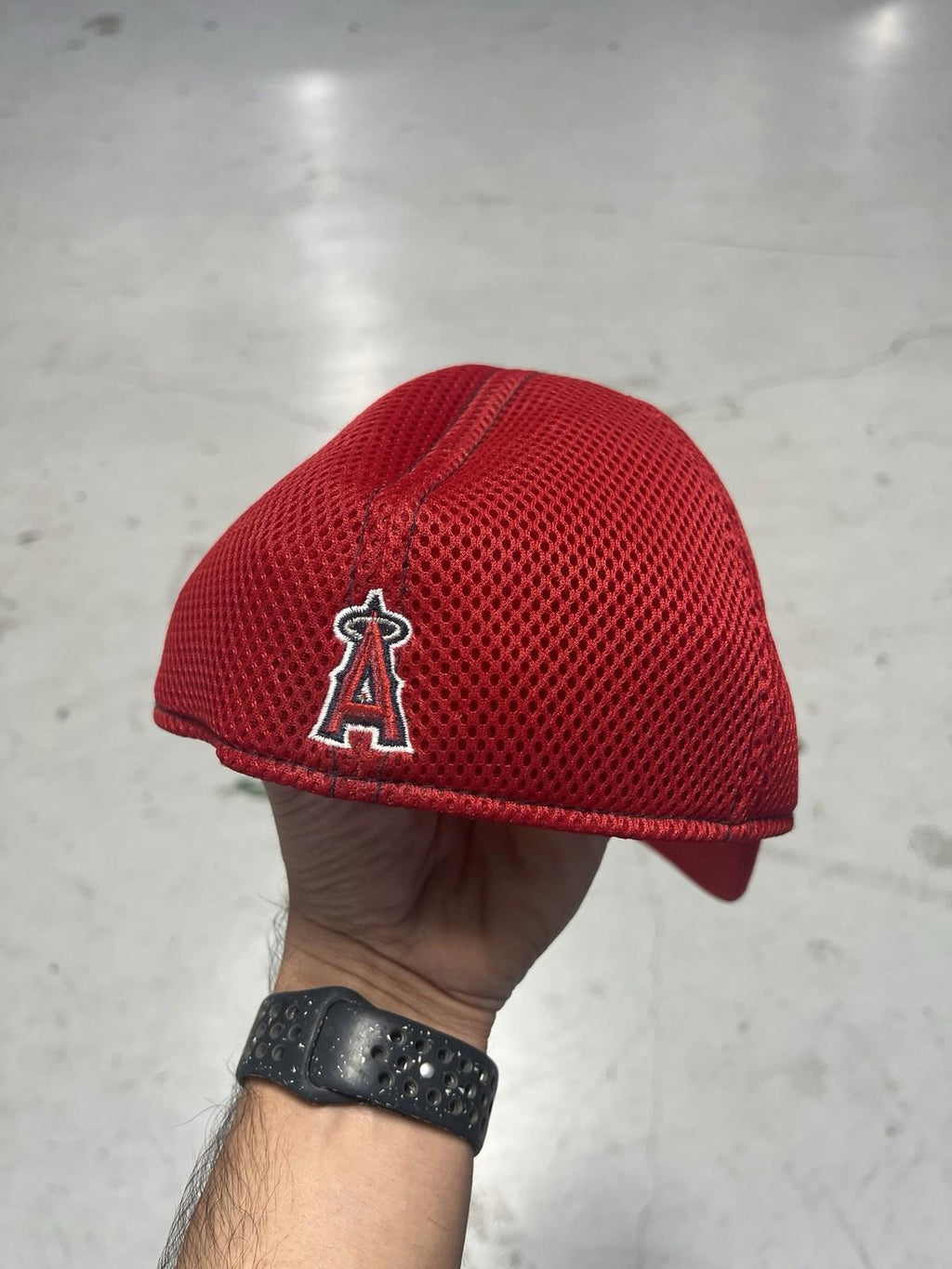New Era 39Thirty Los Angeles Anaheim Angels Red Black M/L Hat Cap