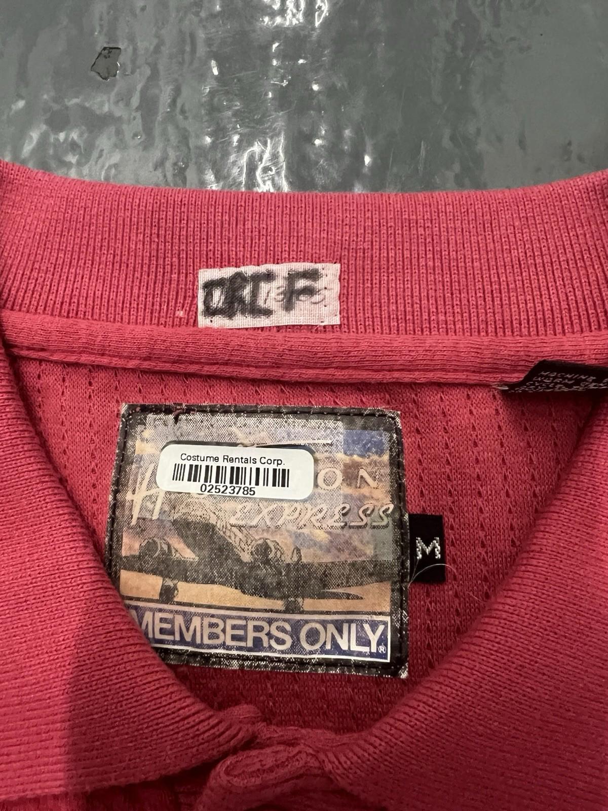 VTG 80s Members Only Button Up Sweater Pink Size Medium